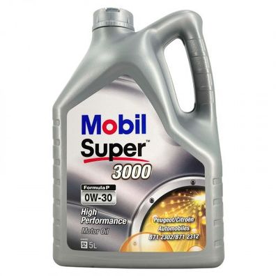 Mobil Super 3000 Formula P 0W-30 5 Liter