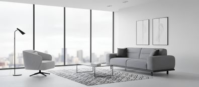 Modernes 3-Sitzer Sofa und Sessel Set für stilvolle Wohnzimmer