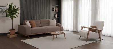 Komfortables 3-Sitzer Sofa und Sessel Set für modernes Wohnen