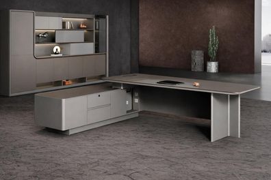 Modernes Büromöbel Set – Chefschreibtisch und Büroschrank für das Büro