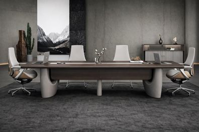 Konferenztisch Set mit 4 Sesseln und Sideboard für stilvolles Büro