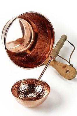 CopperGarden®" 4 Liter Aufgusskübel mit Kelle | Kupfereimer