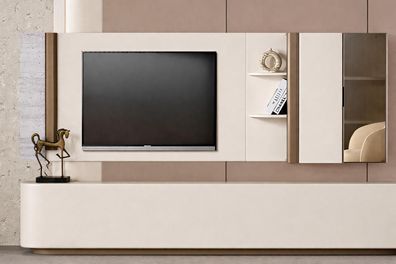 Wohnzimmer-Set mit großer und kleiner Panorama-Paneele und TV-Element