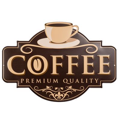 Moritz Blechschild 48 x 34 cm Coffee Kaffee Cafe Tasse Barrista Retro Vintage Wand