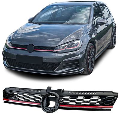 Kühlergrill Frontgrill Schwarz Glanz passt für VW Golf 7 GTI Facelift 2017-2020
