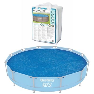 Bestway Solarplane Ø366cm Pool Abdeckung Solarfolie rund Poolplane blau