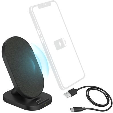 Hama QI Wireless Charger Schnell Induktion Ladegerät Dock Ladestation Kabellos