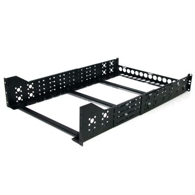 StarTech 3HE 19 tiefenverstellbare Universal Server Rack Schienen - Rack-Schiene - Sc