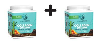 2 x Sunwarrior Collagen Building Protein Peptides (500g) Chocolate Fudge
