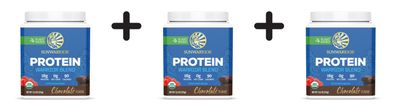 3 x Sunwarrior Warrior Blend Organic (375g) Chocolate