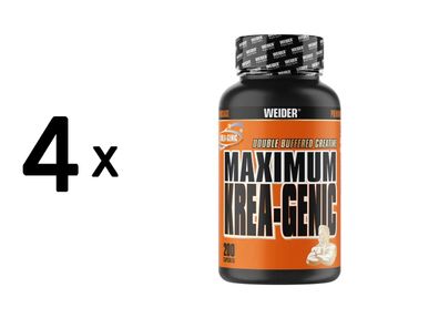 4 x Weider Maximum Krea-Genic Capsules (200)