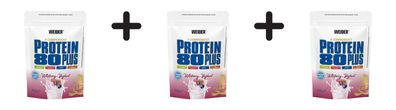 3 x Weider Protein 80 Plus (500g) Wildberry-Yoghurt