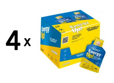 4 x Weider Victory Endurance Energy Up Gel (24x40g) Lemon