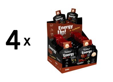 4 x Weider Victory Endurance Energy Up Gel + Caffeine (24x40g) Cola