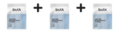 3 x Bulk Creatine Monohydrate Powder - flavoured (500g) Apple and Lime