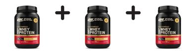 3 x Optimum Nutrition 100% Whey Gold Standard (768g) French Vanilla Crème