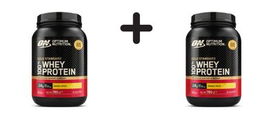 2 x Optimum Nutrition 100% Whey Gold Standard (768g) Banana Cream