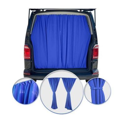 Maß Gardinen Sonnenschutz für Fiat Doblo L1 L2 Heckklappe Vorhänge Dunkelblau