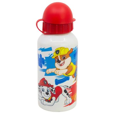 Paw Patrol Wasserflasche 400 ml Aluminium Flasche Schule & Freizeit mit Sicherheit