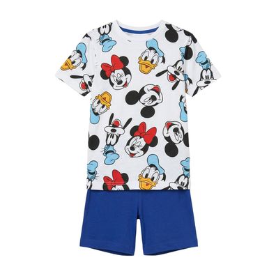 Disney Mickey Mouse und Friends Kinder Shorty Pyjama Baumwolle Sommer Schlafanzug