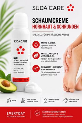 SÜDA CARE - Schaumcreme Everyday -  Hornhaut & Schrunden - 125 ml