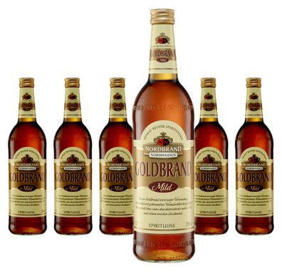 6 x Nordbrand Nordhausen Goldbrand Weinbrand