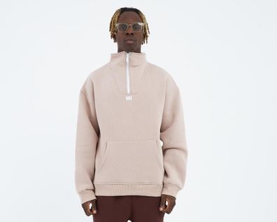 Zipper Hoodie Sweater Cotton Sweatshirt mit Stickerei halbem Reißverschluss Drop