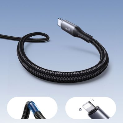 Joyroom S-A28 Flash Series 3A USB-A – USB-C Kabel 2 m – Schwarz