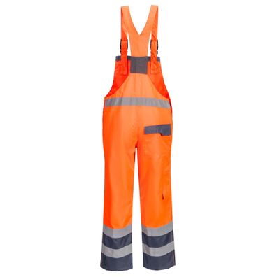 Portwest Warnschutz Kontrast Latzhose ungeféttert 4XL Orange Marine