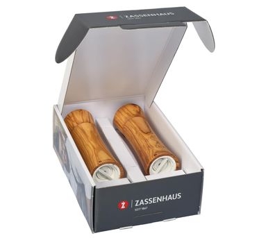 Zassenhaus Frankfurt Méhlenset Olivenholz 18 cm mit Untersetzer