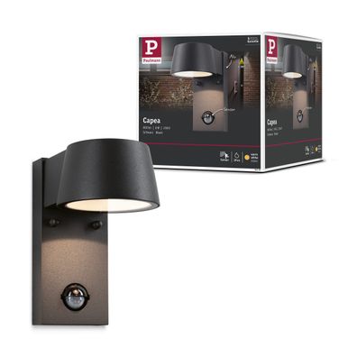 Paulmann LED Außenwandleuchte Capea 6W 3000K IP44 mit Bewegungsmelder