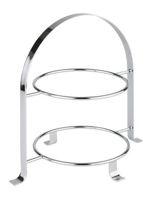 APS Serviergestell Etagere verchromtes Metall fér 2 Teller bis 27cm