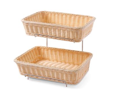 HENDI Brotkorb Set 2 Körbe GN 1 2 mit Chromgestell 360x280mm