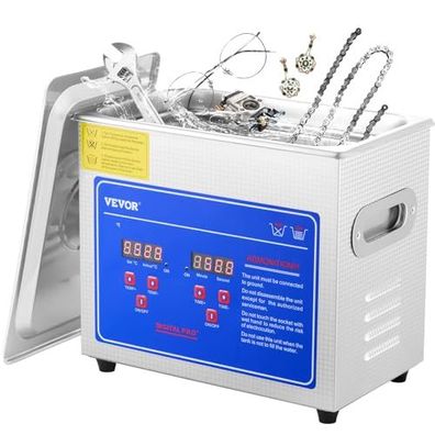 VEVOR Ultraschallreiniger 2,85 L 40 kHz mit Heizung Timer digital