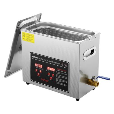 VEVOR Ultraschallreiniger 6 L Edelstahl Reinigungsgerät mit Heizung Timer