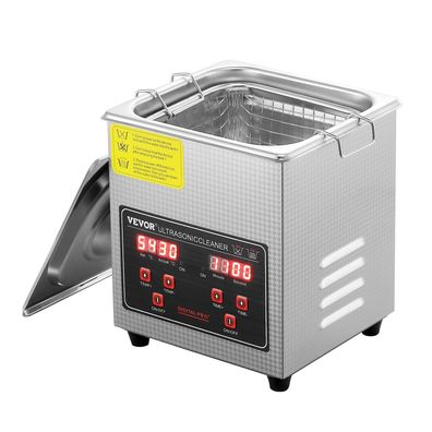VEVOR Ultraschallreiniger 2 L Edelstahl 160 W mit Heizung und Timer
