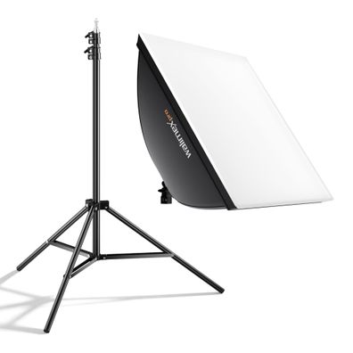 Walimex pro LED 60W Softbox + Stativ Set Lampenstativ Dauerlicht Fotostudio