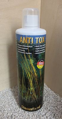 Discusfood Anti Tox 500ml flüssiges Filtermedium mikronisierte Zeolithe Aquarium