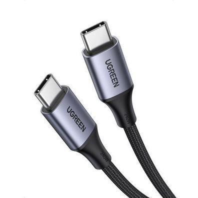 Ugreen USB-C zu USB-C Ladekabel US535, 240W PD, 5A Leistung, 1m Länge - Anthrazi