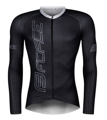 Trikot F TEAM PRO lange Ärmel schwarz-grau *