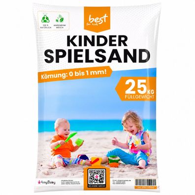Best For Kids Keimfreier Quarzsand Spielsand für Sandkasten Kinder - Premium Qualität