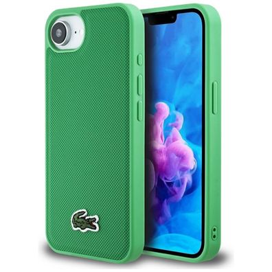 Hülle Lacoste iPhone 16e Petit Piquet grün MagSafe Logo Krokodil