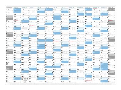 XL Wandkalender DIN A1 2028 (blau2) große Tageskästchen (Kalender gerollt)