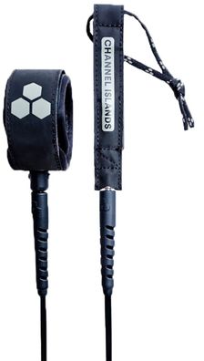 Channel Islands Everyday Hex Cord Comp Leash black 1/4" 6.5mm