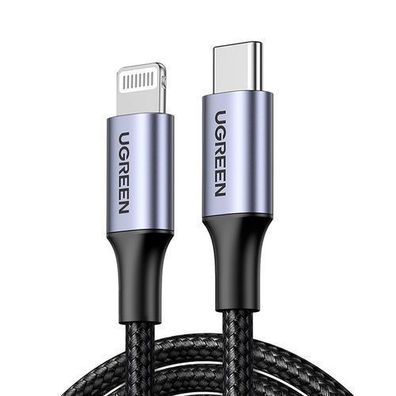 Ugreen Lightning auf USB-C Kabel 1m Grau, MFi Zertifiziert, Modell US304 60759