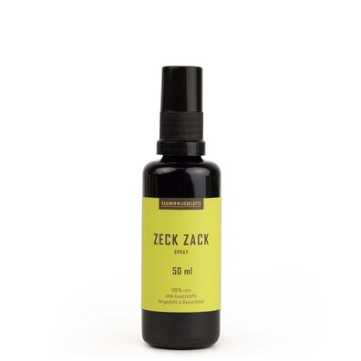 50 ml Zeck Zack Spray, Pflanzlicher Zeckenschutz Kasimir + Lieselotte