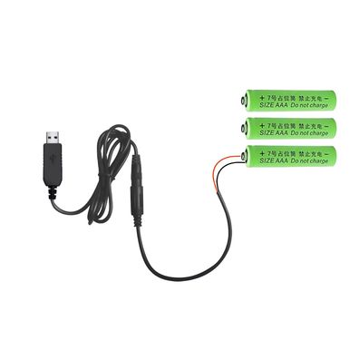H03 USB auf AAA Batterie Adapter 4,5V Spannungswandler Kabel 1m Stromversorgung USB
