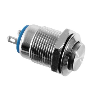 Drucktaster 12mm Schalter Taster Klingeltaster Edelstahl KFZ Motorrad wasserdich