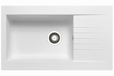 Küchenspüle 86x50cm Einbauspüle Siroko ab 60cm Schrank Hahnloch Abtropffläche