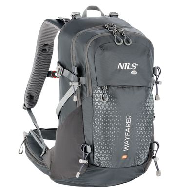 NILS CAMP Wayfarer Wanderrucksack 35 Liter Grau mit Regenschutz und Hüftgurt